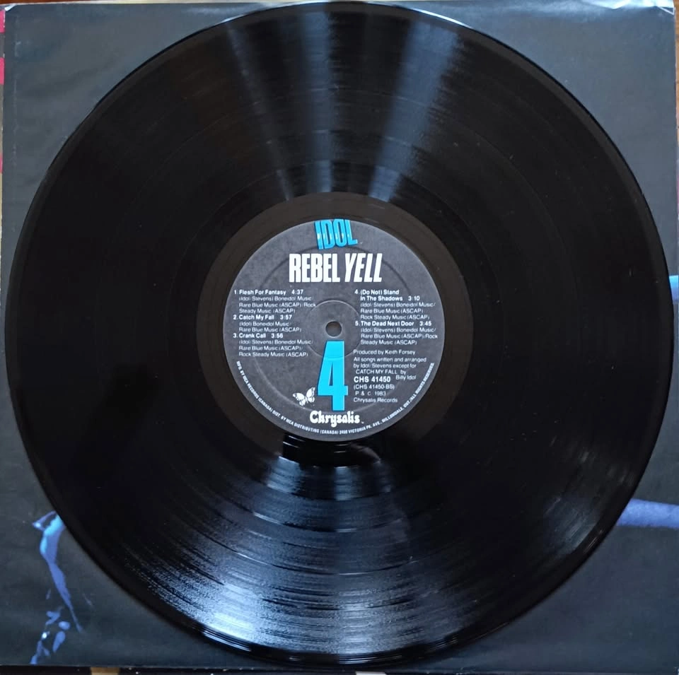 Billy Idol - Rebel Yell LP - 1983 (Cdn. pressing, CHS 41450) VG+ - photo 5