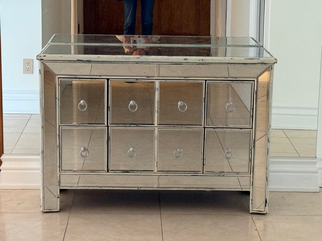 Antique Mirrored Chest of Drawers