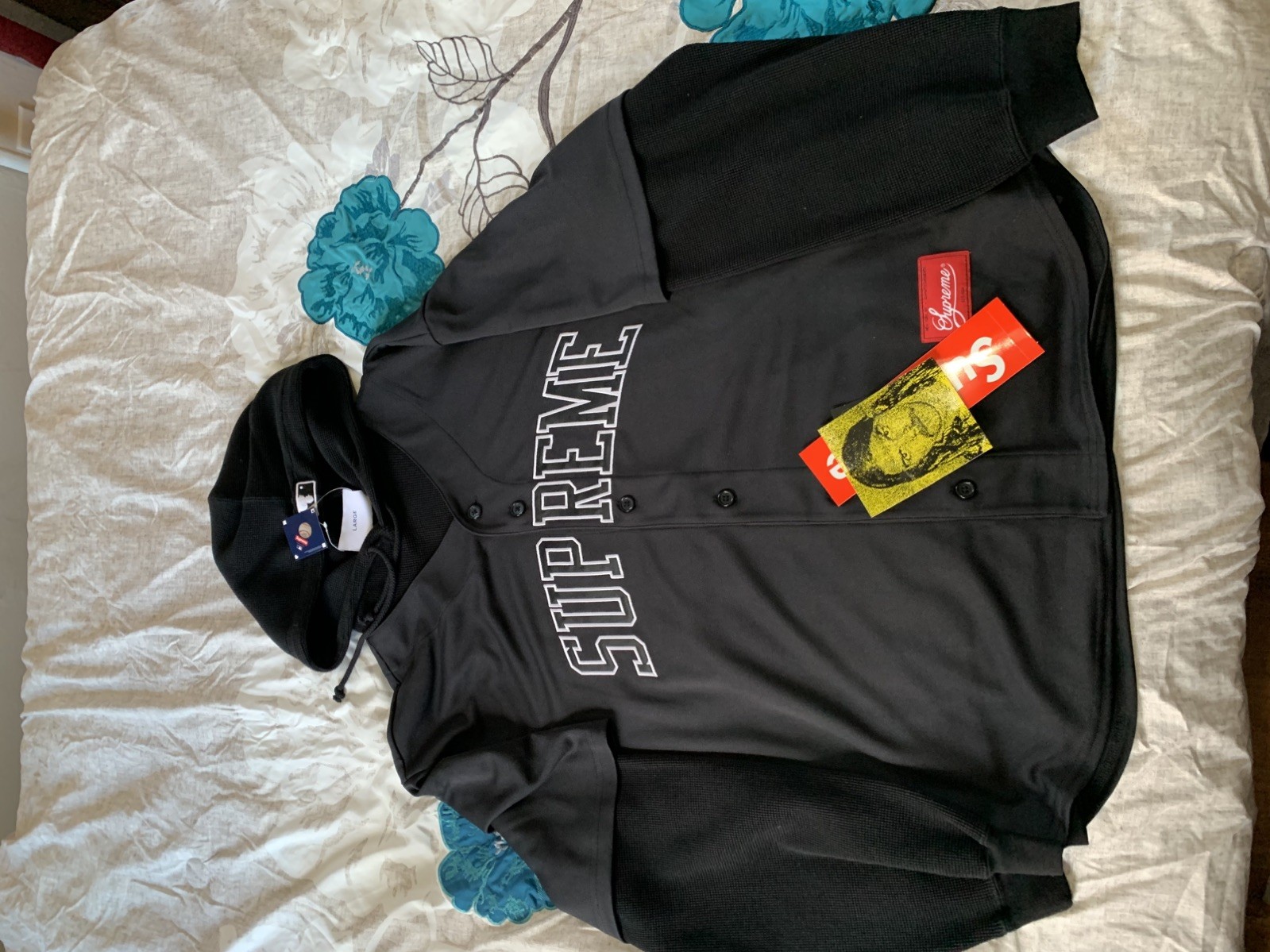 Supreme Chicago White Sox Hooded Baseball Jersey L - photo 2