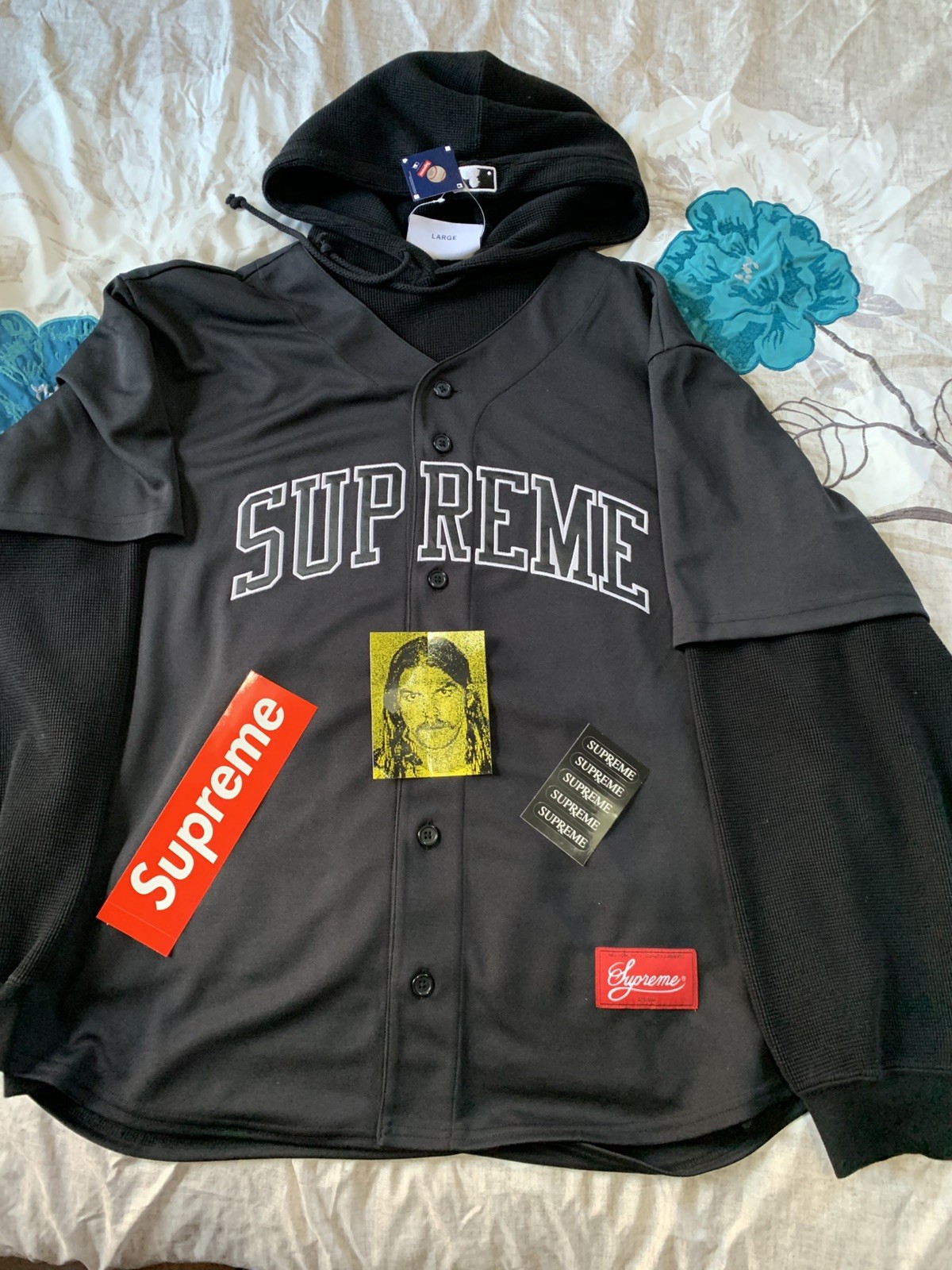 Supreme Chicago White Sox Hooded Baseball Jersey L - photo 4