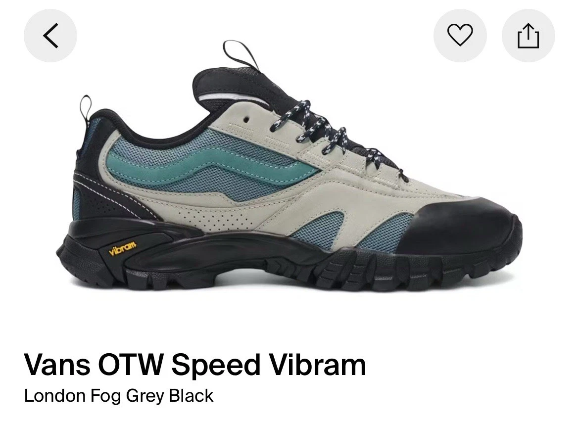 Vans OTW Speed Vibram London Fog Grey Black Men's Size 8.5