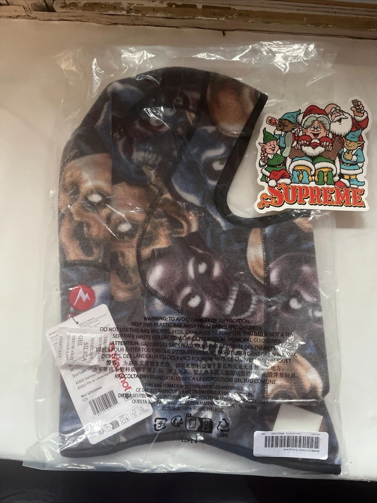 FW25 Supreme X Marmot Fleece Balaclava Skull Pile