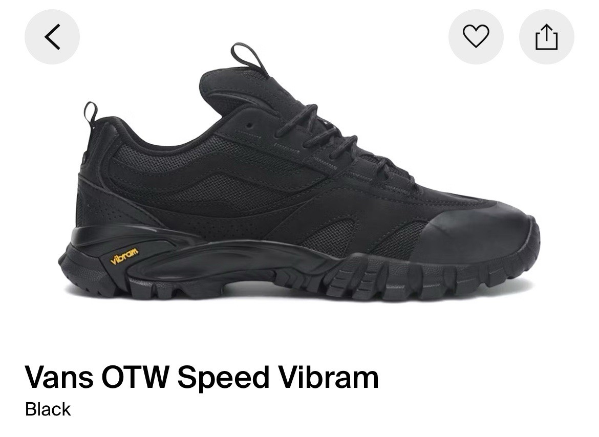 Vans OTW Speed Vibram Black Men's US 8