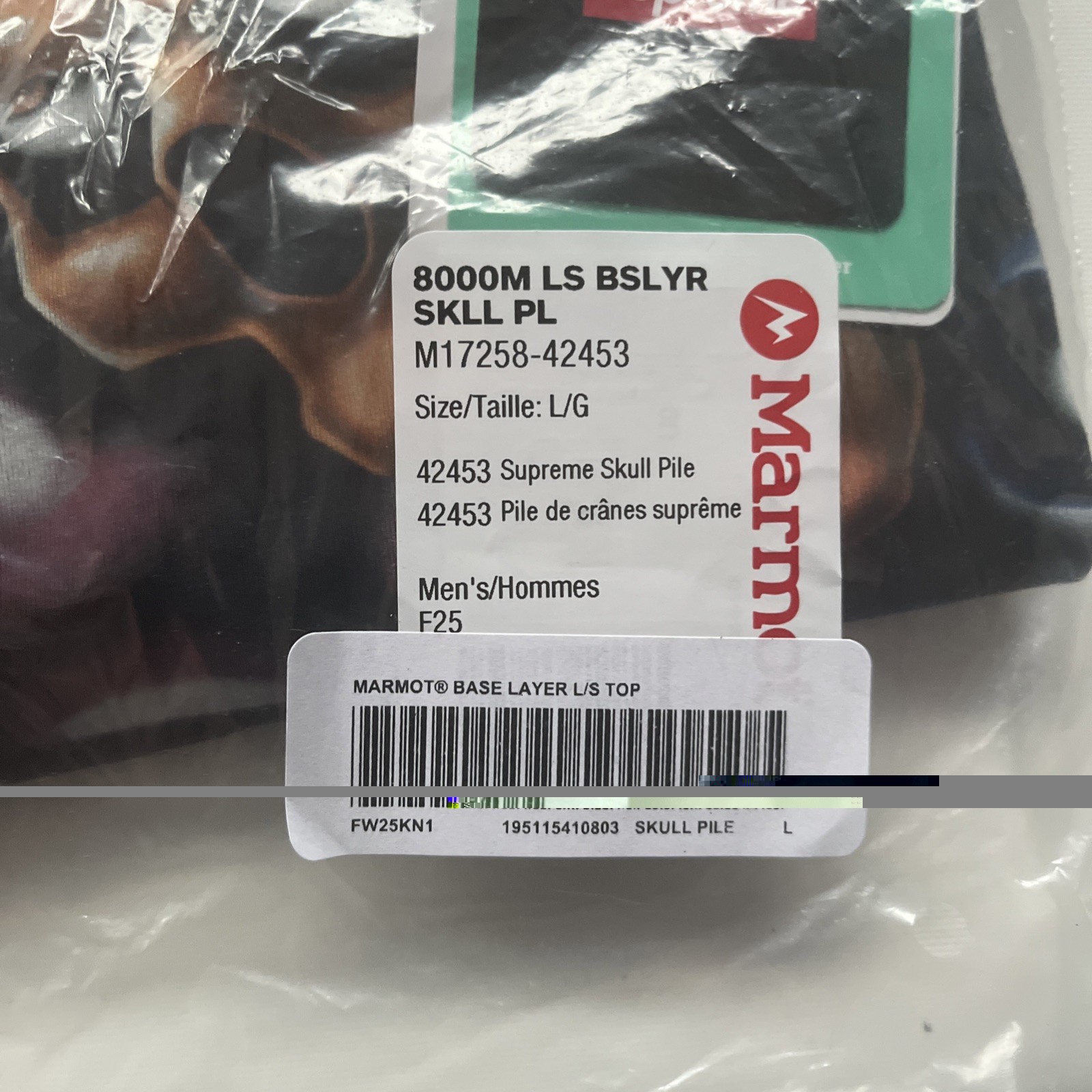 Supreme®/Marmot® Base Layer L/S Top - Size Large - photo 3