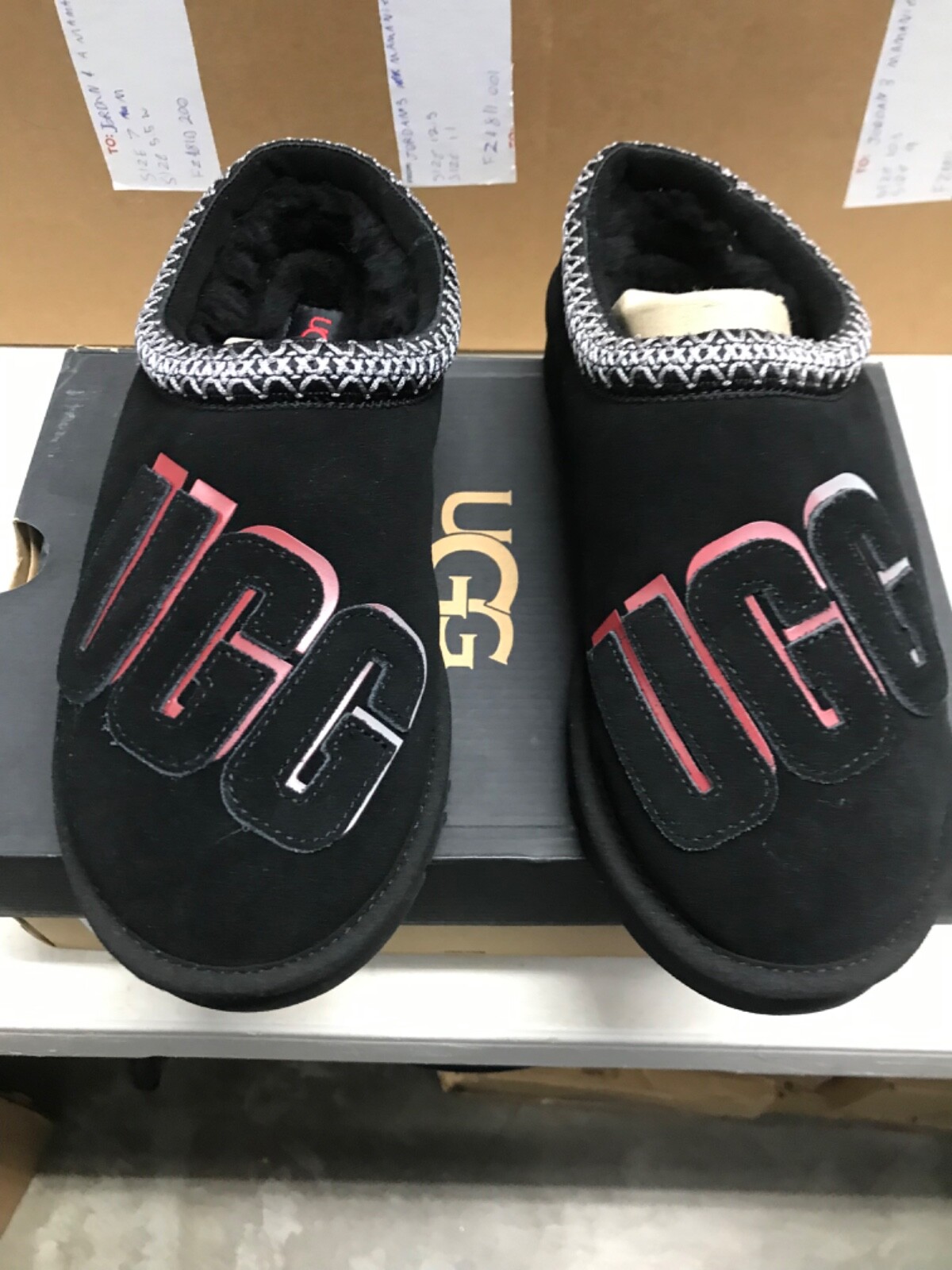 UGG Tasman Graphic Shadow Suede/Wool Slippers - Men US 11 / EUR - photo 5