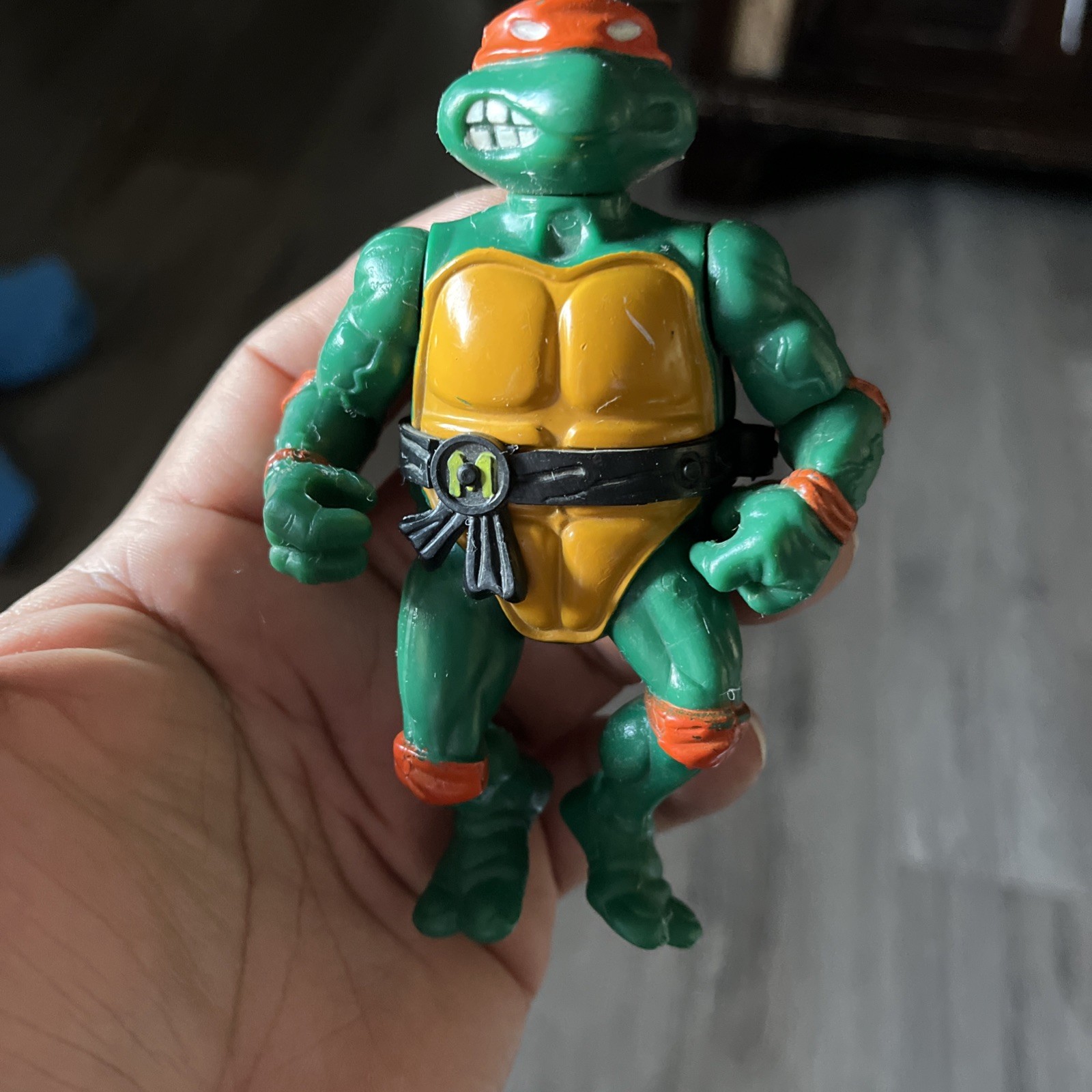 Orange Mask Michelangelo TMNT Action Figure Toy 1989