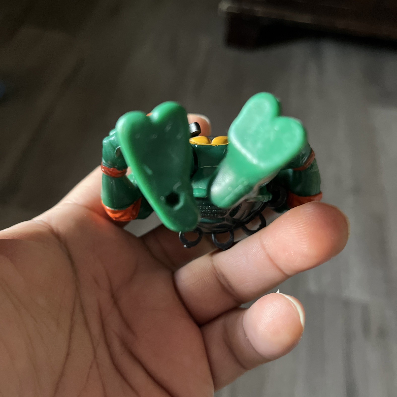 Orange Mask Michelangelo TMNT Action Figure Toy 1989 - photo 2
