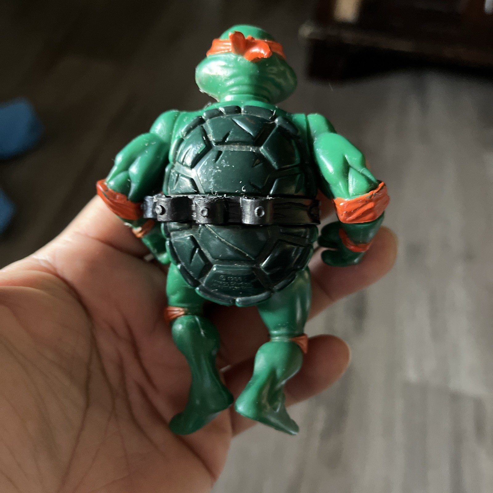 Orange Mask Michelangelo TMNT Action Figure Toy 1989 - photo 3
