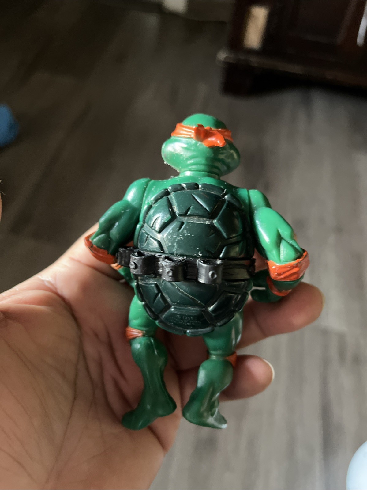 Orange Mask Michelangelo TMNT Action Figure Toy 1989 - photo 4