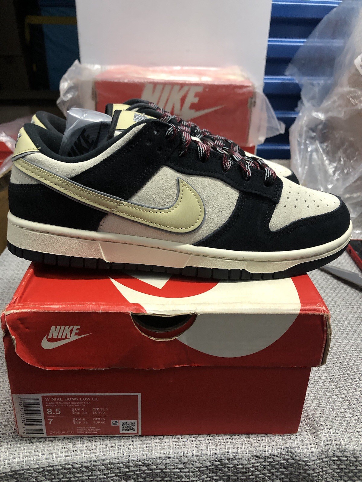 Women Nike Dunk Low /Black /Team Gold Coconut Milk
