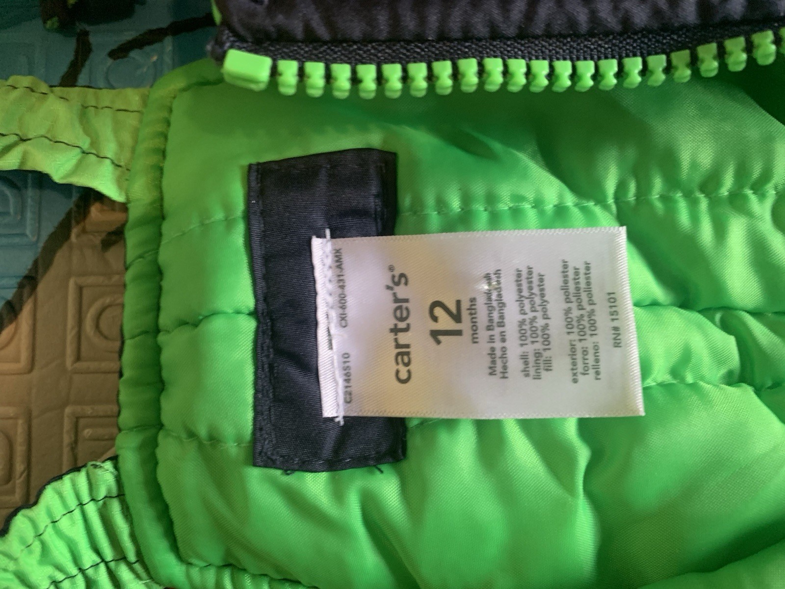 Baby Toddler Snow Pants Carters 12M Bib Overalls 12 Mos Navy Lim - photo 2