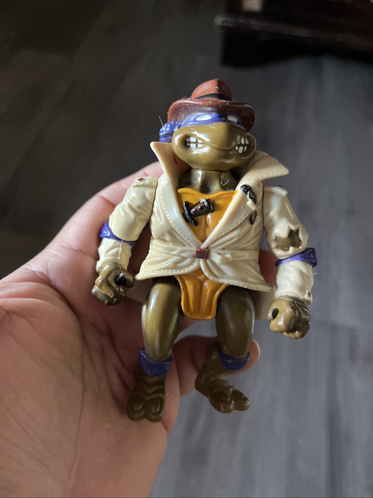 Vintage TMNT Donatello Undercover Figure 1990 Playmates