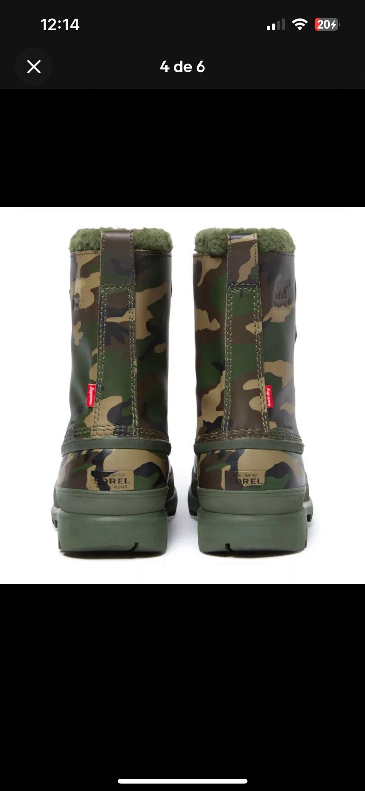 Size 9.5 Supreme x Sorel Caribou Boots - Woodland Camo - photo 3