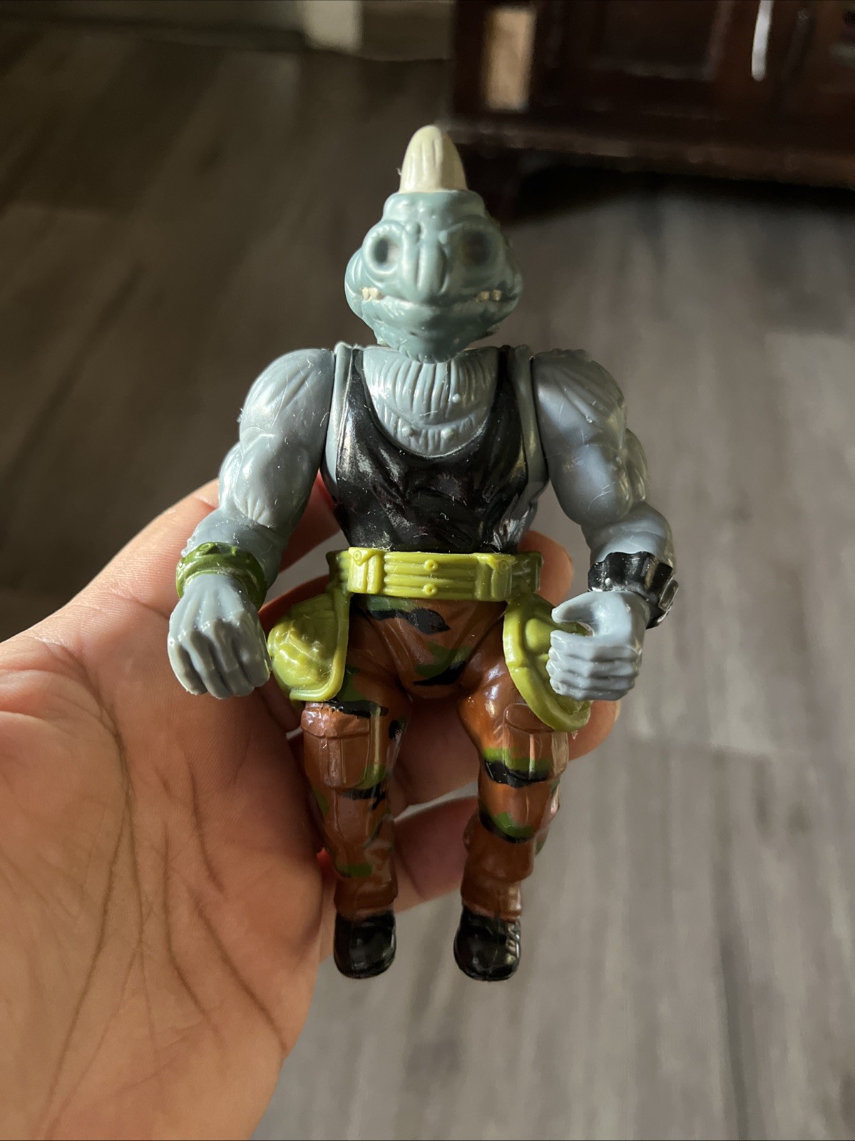 1988 TMNT Rocksteady Action Figure 5" Playmates