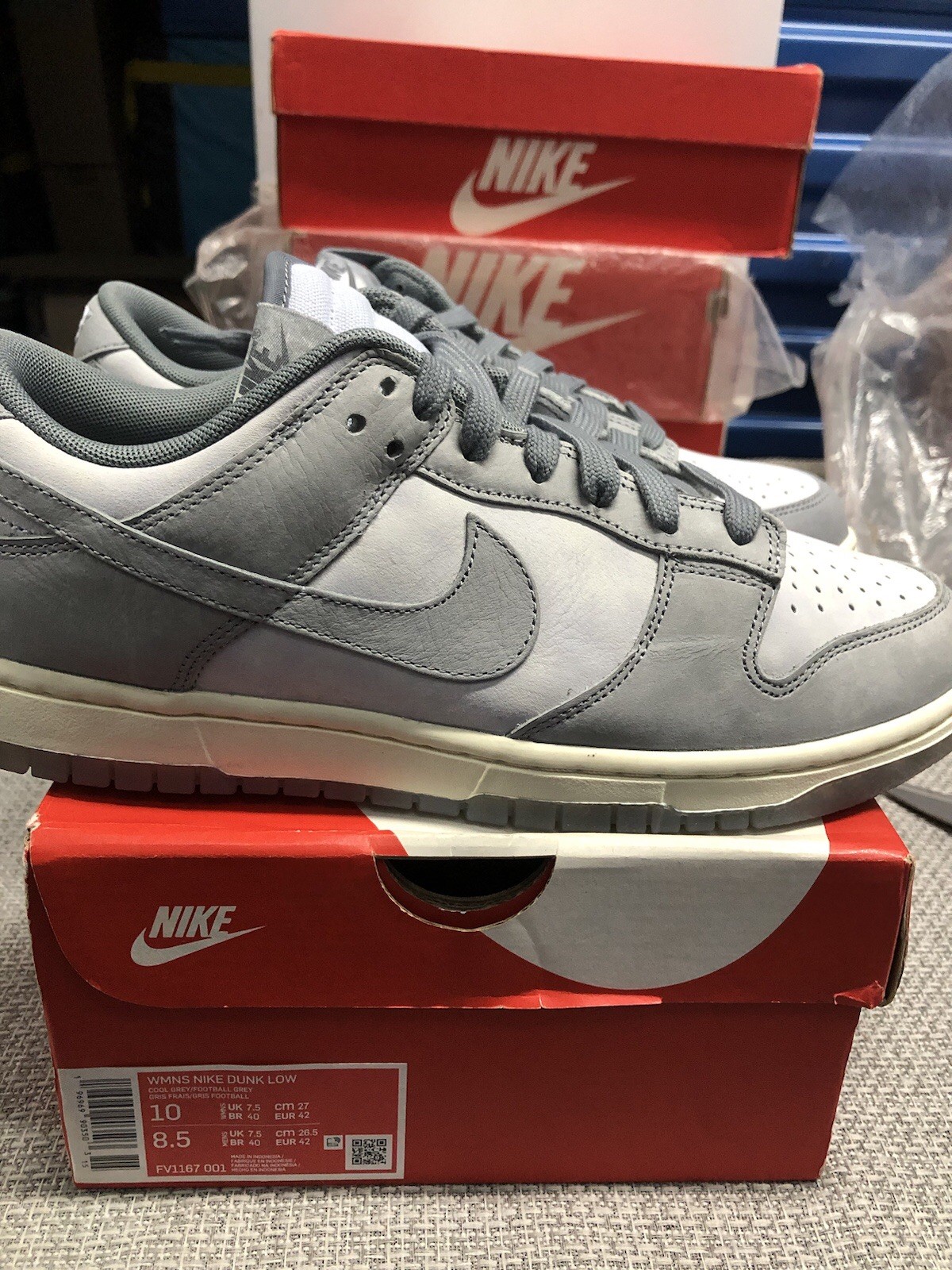 Women Nike Dunk Low Cool Gray US Sz 10