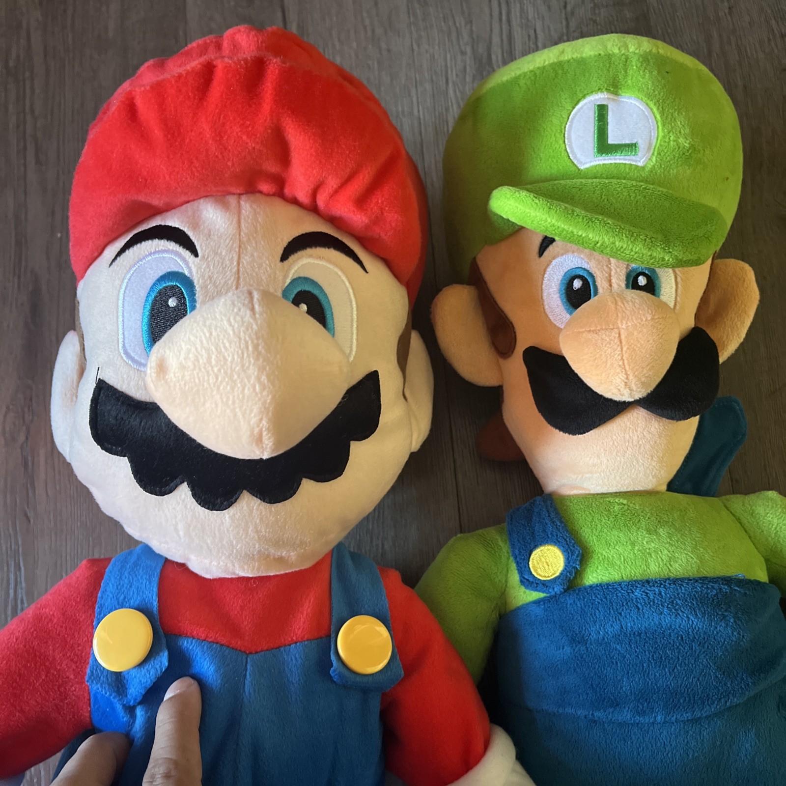 Large 22" 2015 Nintendo Super Mario Plush Luigi Stuffed Toy Lot - photo 2