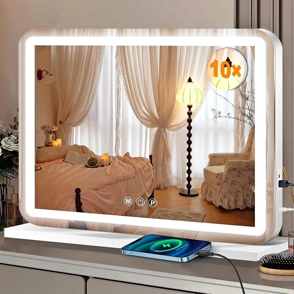 Ratsamee Vanity Mirror with Lights, Lighted Makeup Mirror with 3