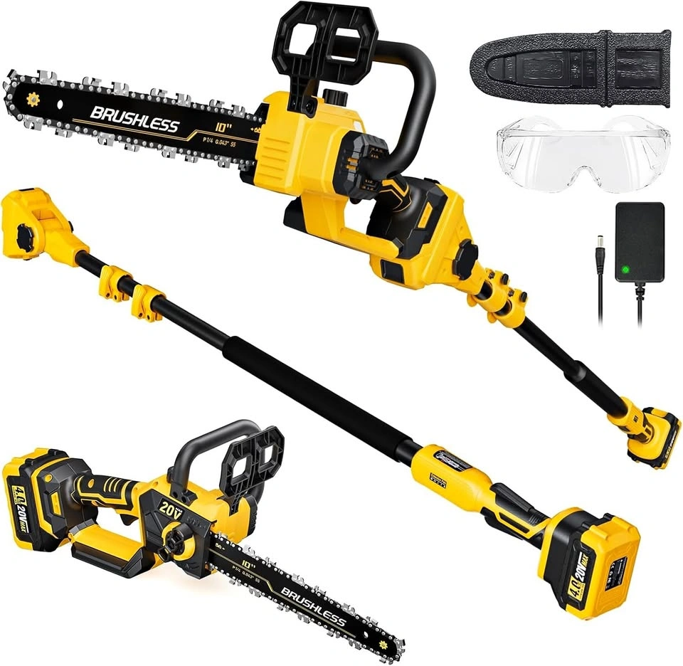 DOOYUTOOL 2-in-1 Electric Pole Saw for Dewalt 20V Battery