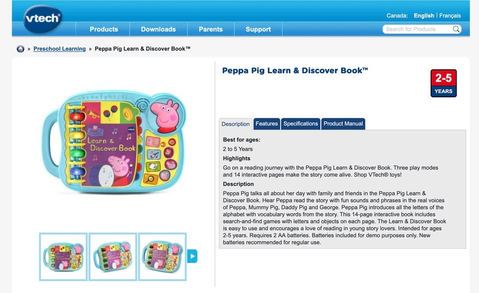 VTech Peppa Pig Learn & Discover Book - English - photo 2