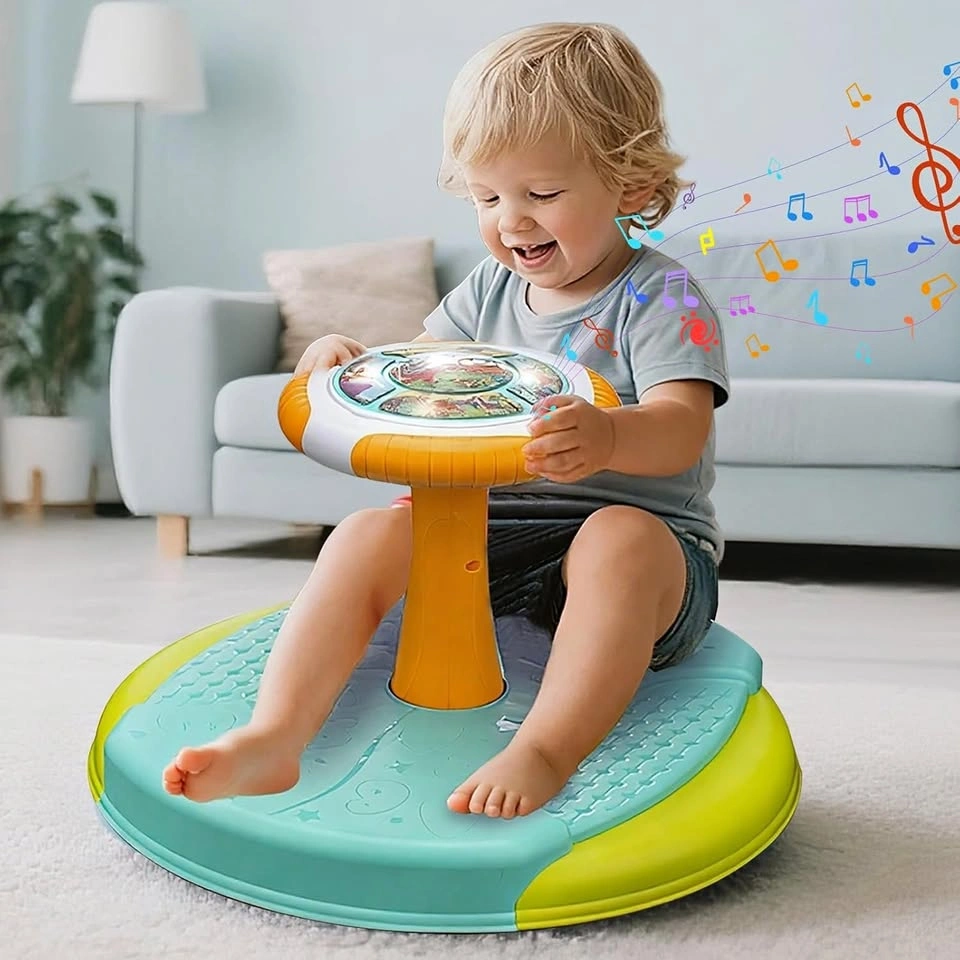 VROGTIK Dinosaur Sit and Spin Toys for Toddlers Boys, 360° Toddl