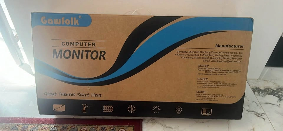 NEW 34” Gawfolk Ultrawide Curved Monitor - 120Hz WFHD (White) - photo 2