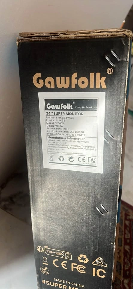 NEW 34” Gawfolk Ultrawide Curved Monitor - 120Hz WFHD (White) - photo 3