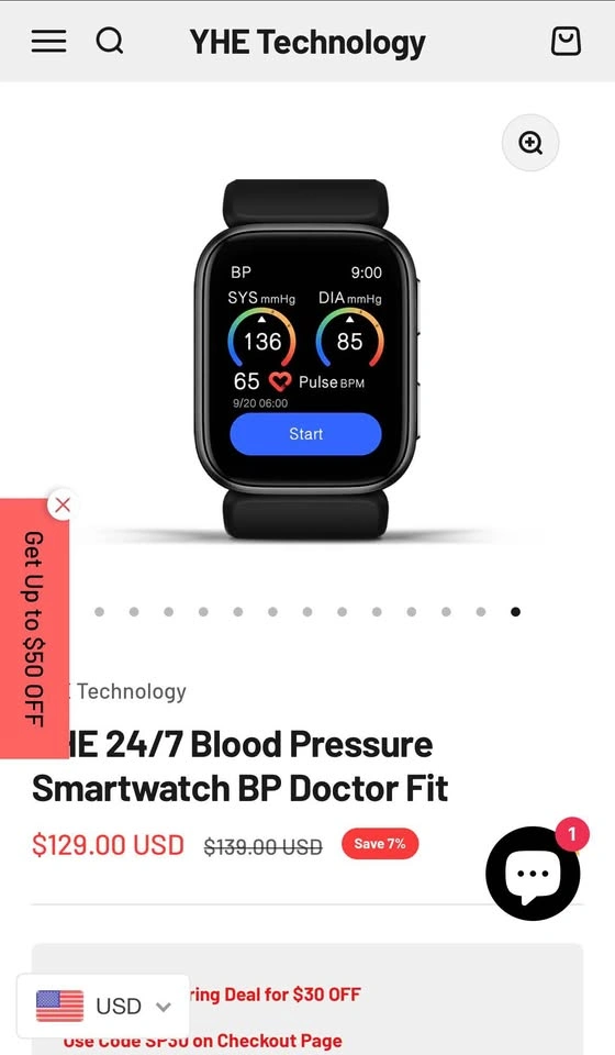 YHE BP Doctor Fit Smartwatch - photo 2