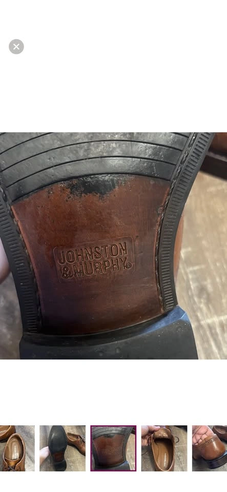 Johnston & Murphy Men's Brown Wingtip Dress Shoes US 9M - photo 4