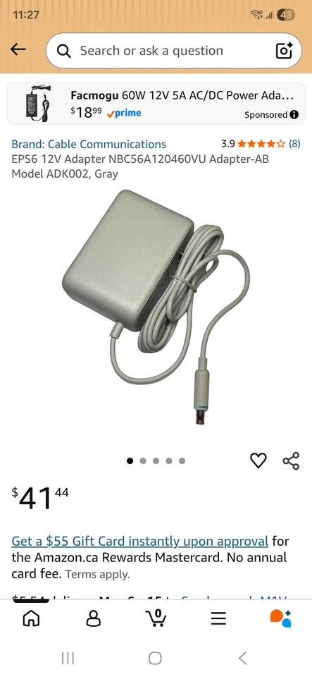 Genuine Xfinity Wall Power Supply AC Adapter EPS6 12V 4.6A - photo 2