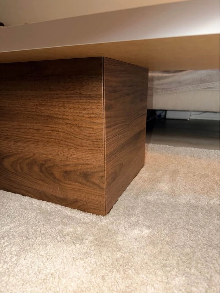 White Top Wood Base Coffee Table - photo 4