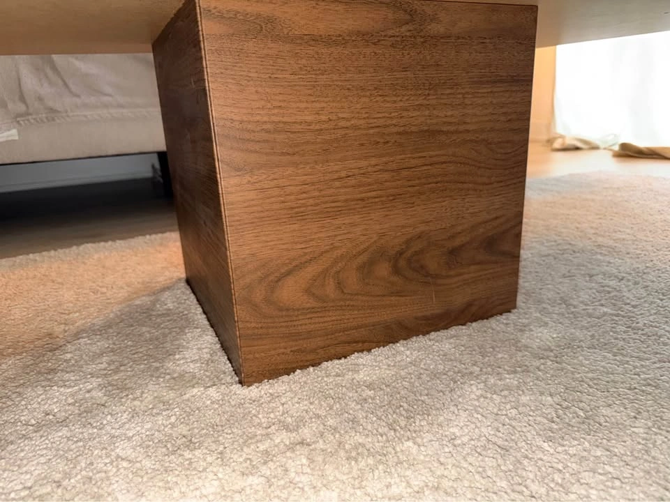 White Top Wood Base Coffee Table - photo 5