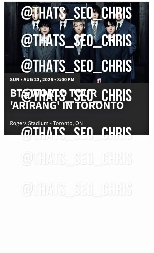 BTS World Tour "Arirang" Ticket
