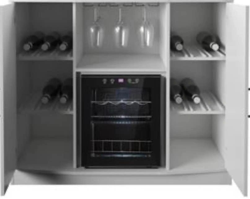 White Bar Cabinet with Wine Cooler - photo 2
