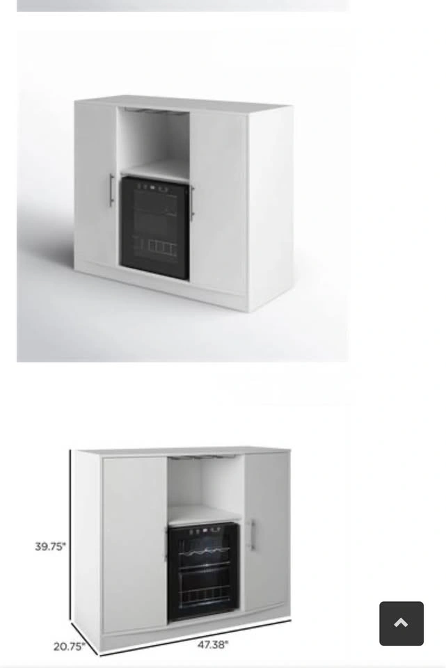 White Bar Cabinet with Wine Cooler - photo 3