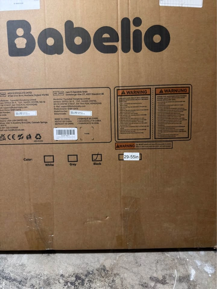 Babelio Black Baby Gate 29-55in - photo 3