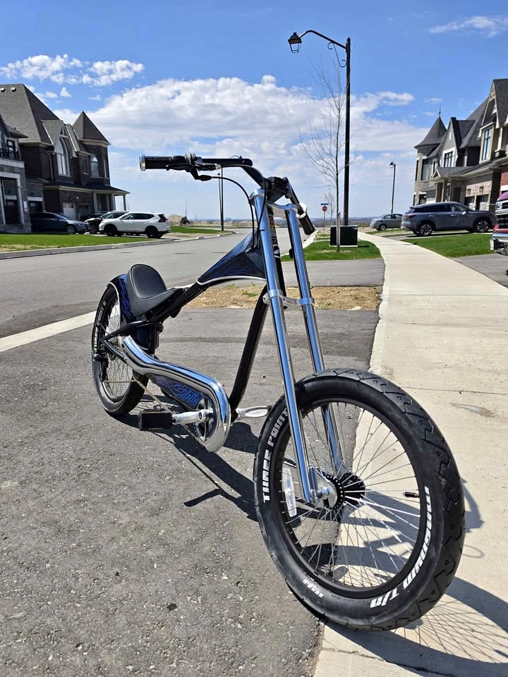 Custom Stretch Chopper Cruiser – Dual Chain Jackshaft – Springer