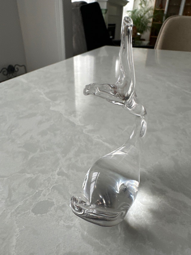 Vilca Italian Art Glass Crystal Dolphin Figurine - photo 2