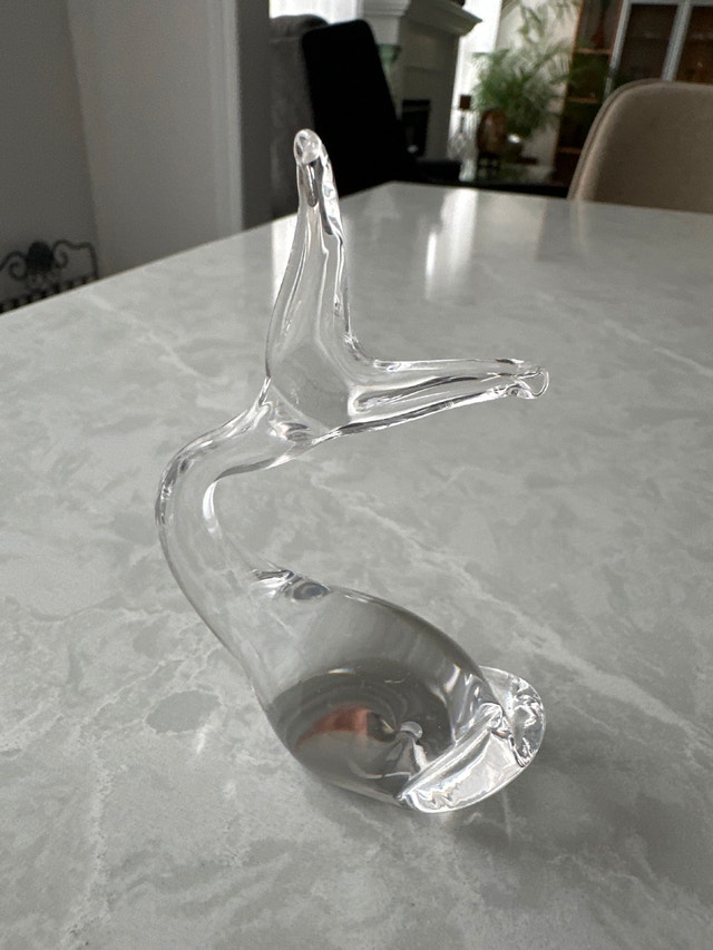Vilca Italian Art Glass Crystal Dolphin Figurine - photo 3
