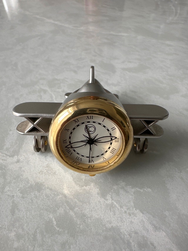 CARLO ORSINI QUARTZ BATTERY AIRPLANE TRAVEL CLOCK/PAPERWEIGHT - photo 2