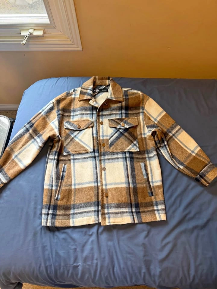 Zara Plaid Shacket Jacket XS
