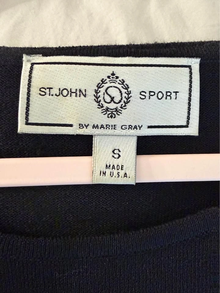 St John Sport black striped top size S - photo 3