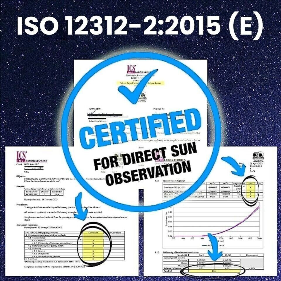 5 Pairs Solar Eclipse Glasses CE ISO Certified USA Made - photo 2