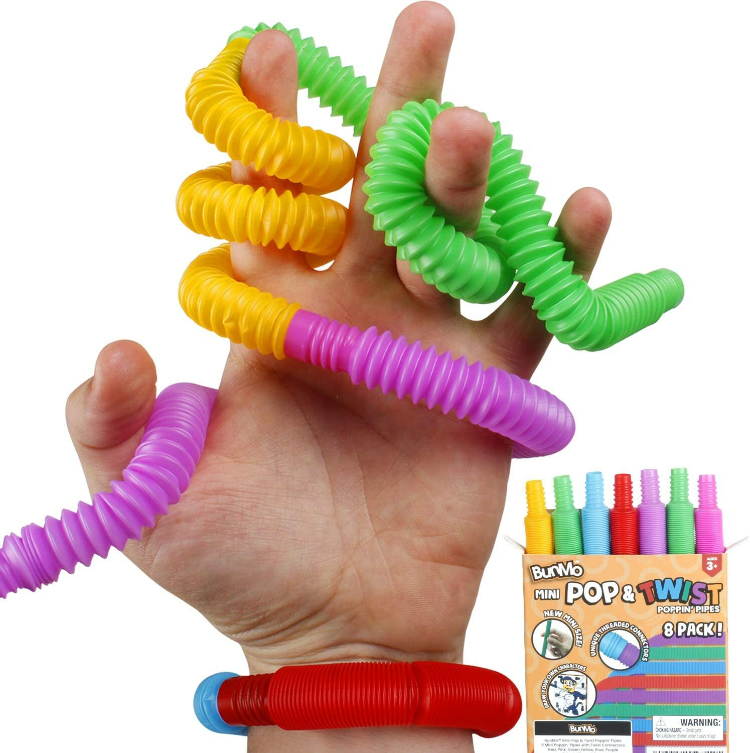 Mini Pop Tubes Fidget Toys 8 Pack - photo 3