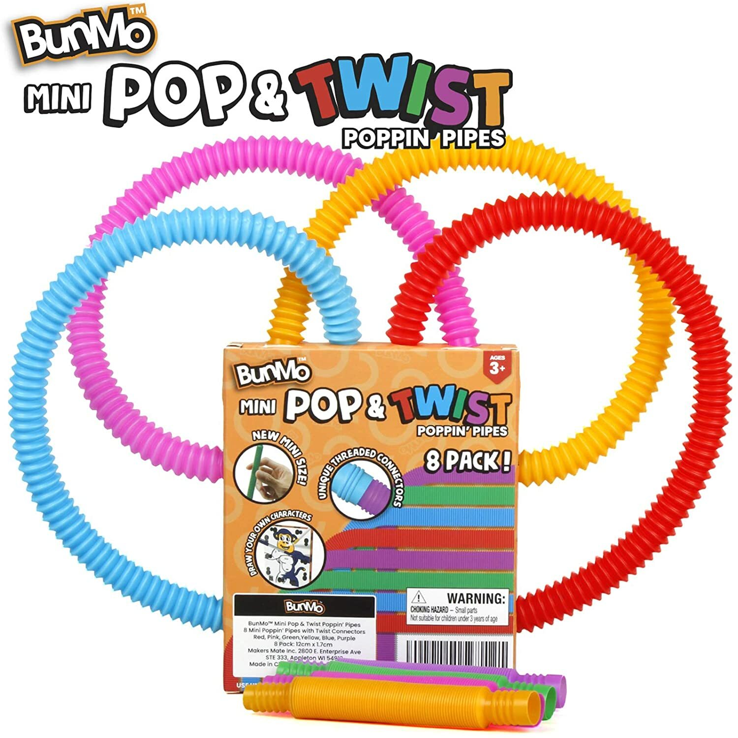 Mini Pop Tubes Fidget Toys 8 Pack - photo 4