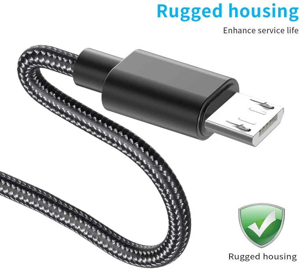 2 Pack Android Micro USB Cables (6ft, Braided)