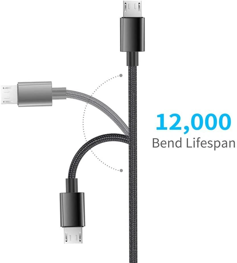 2 Pack Android Micro USB Cables (6ft, Braided) - photo 3