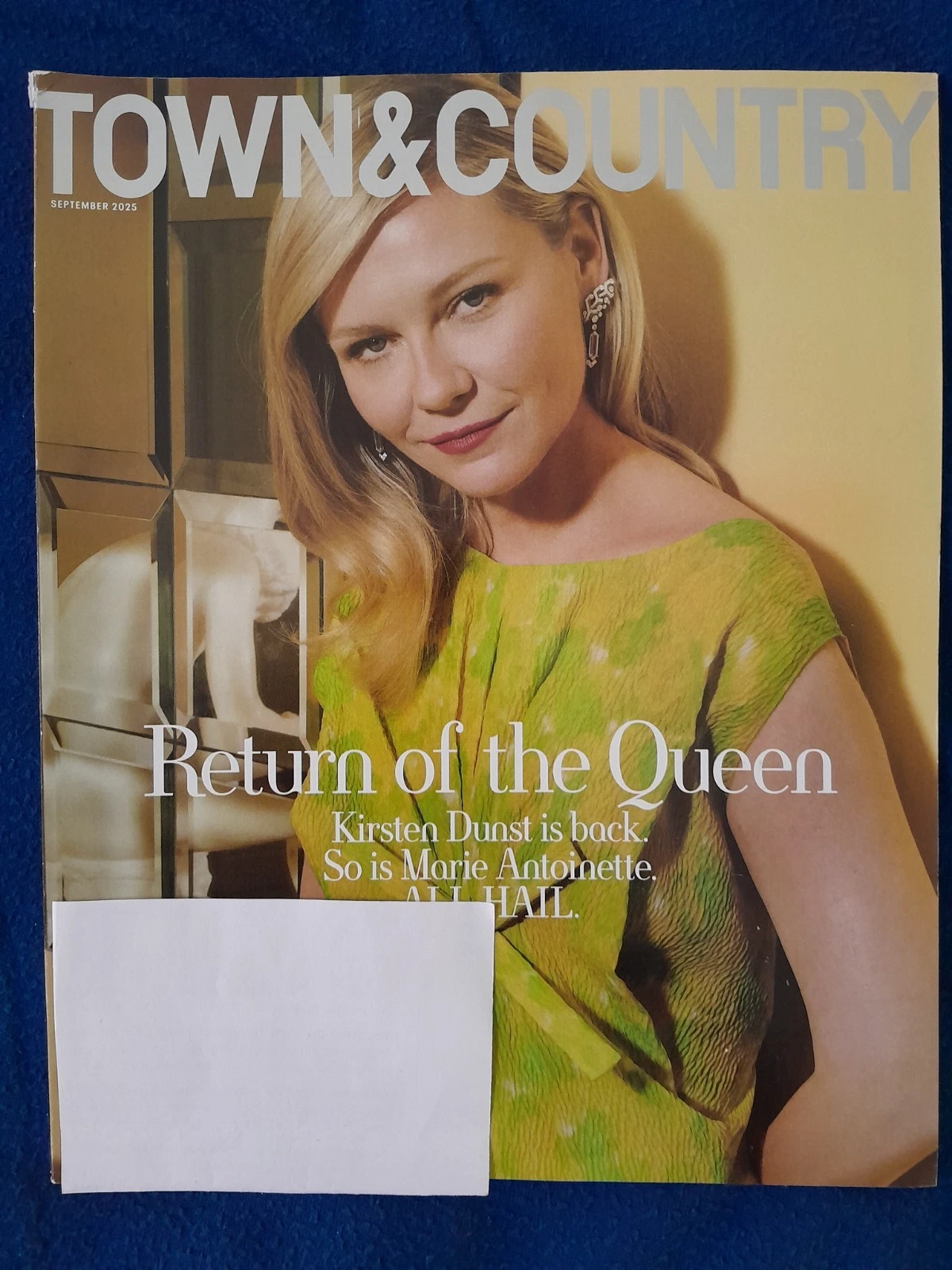 Town & Country Magazine September 2025 Kirsten Dunst Cover