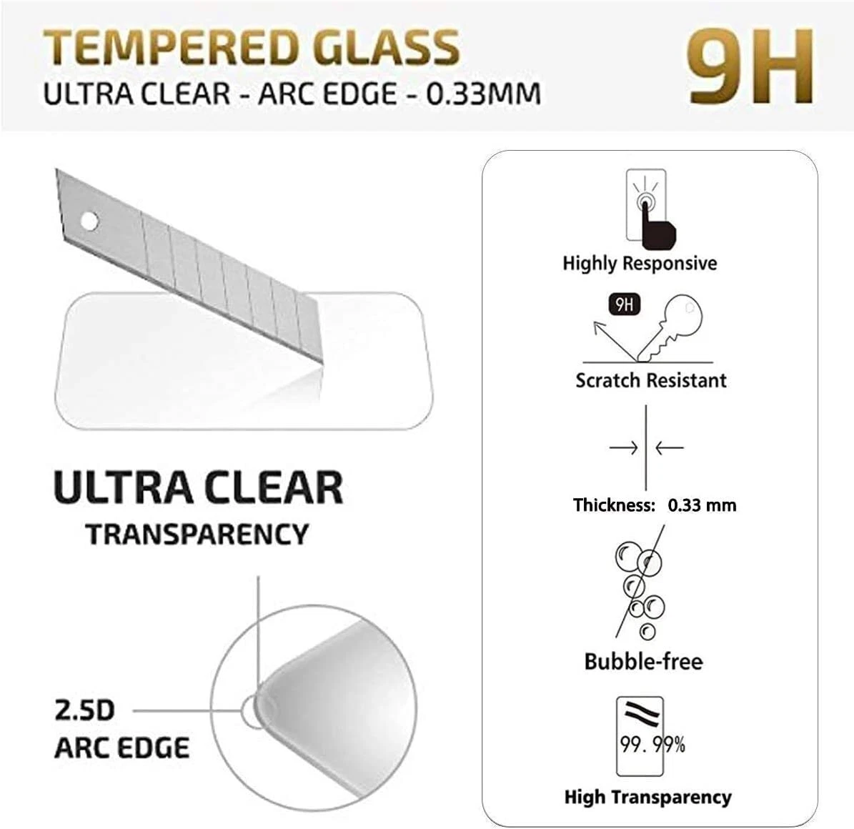 2x Tempered Glass Screen Protector for iPhone 12/12 Pro - photo 2