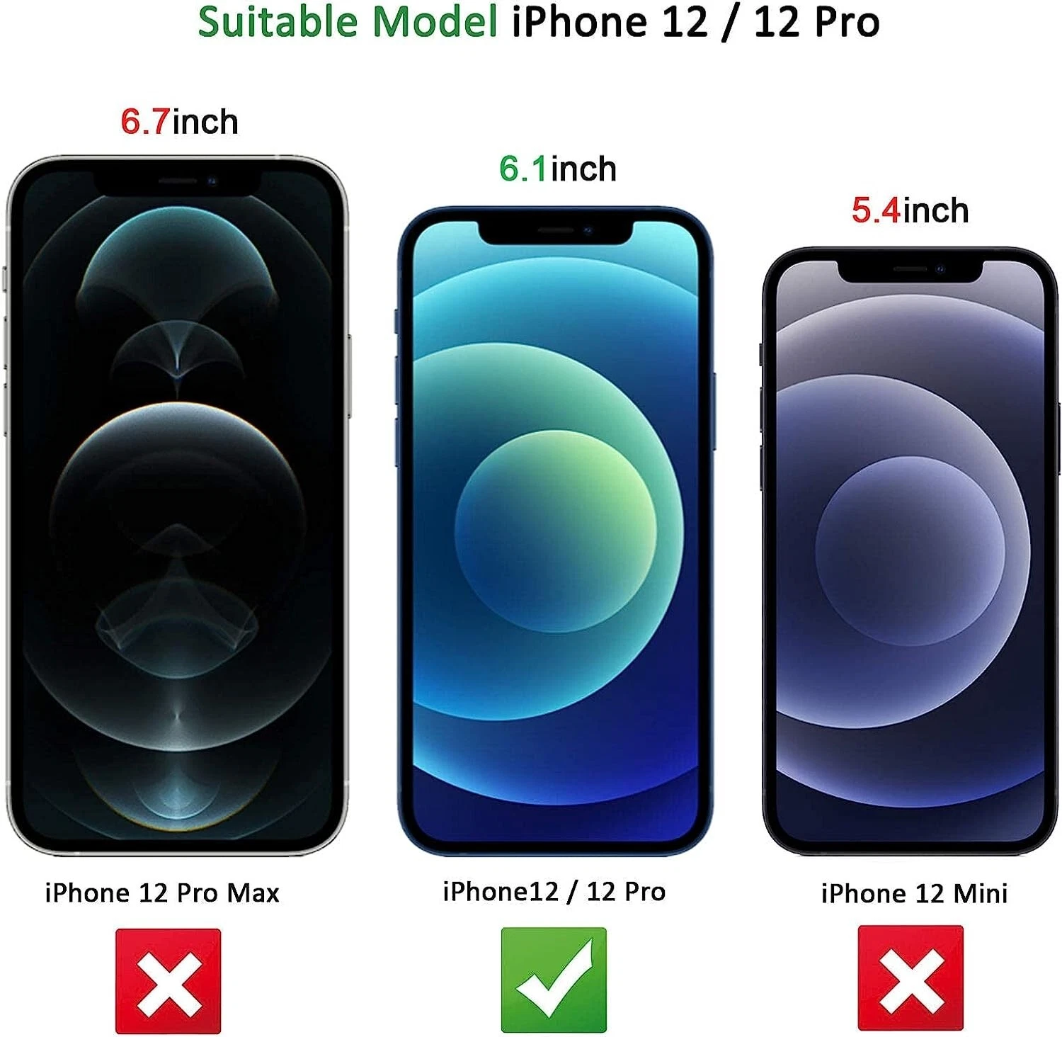 2x Tempered Glass Screen Protector for iPhone 12/12 Pro - photo 3