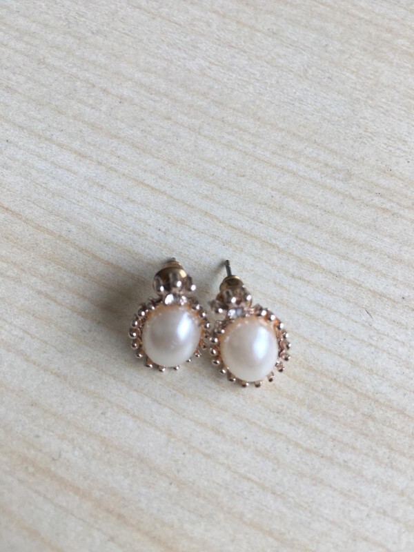 Pearl Earrings Rose Gold 14k Gold Plated 925 Sterling Silver